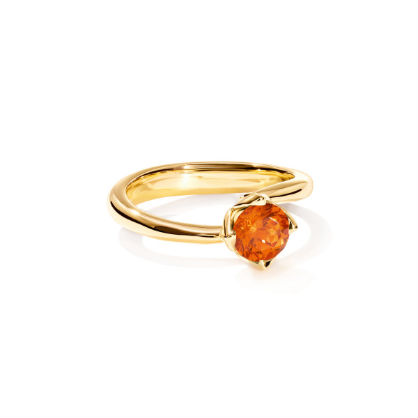 TULIP Ring XS mit Mandarin Granat