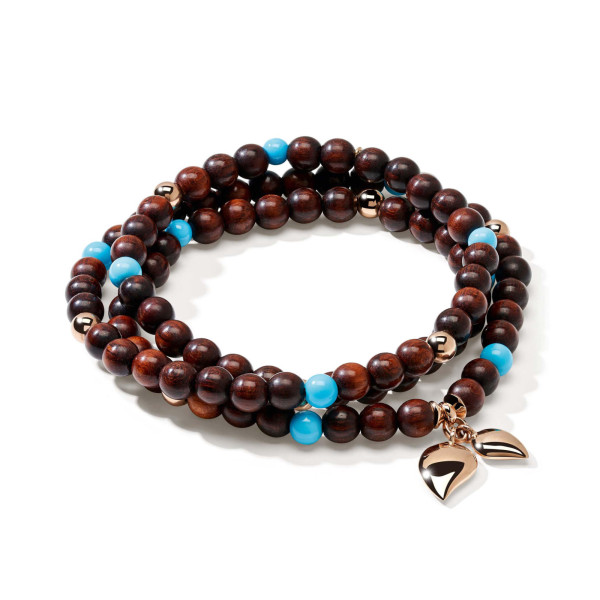 INDIA Armband medium Snake Wood Türkis