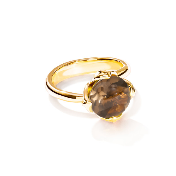 TULIP Ring Small mit Rauchquarz