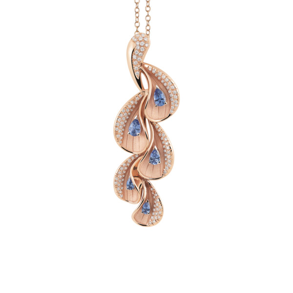 Moon Drops Anhänger mit Halskette