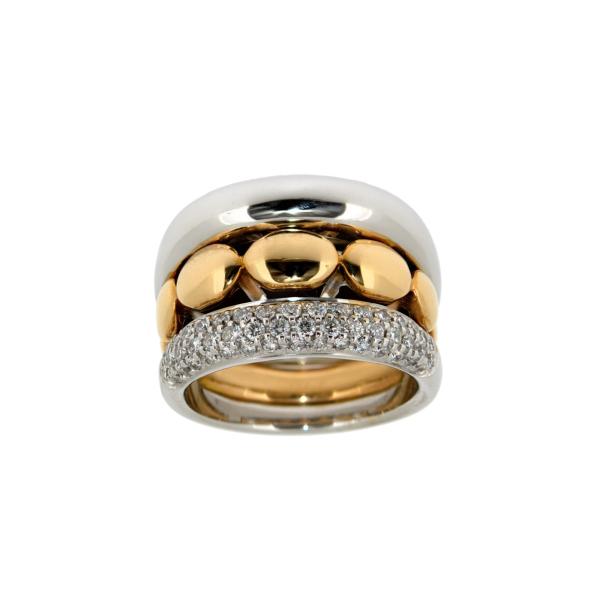 buisness Ring mit Rosegold und zarten Brillanten