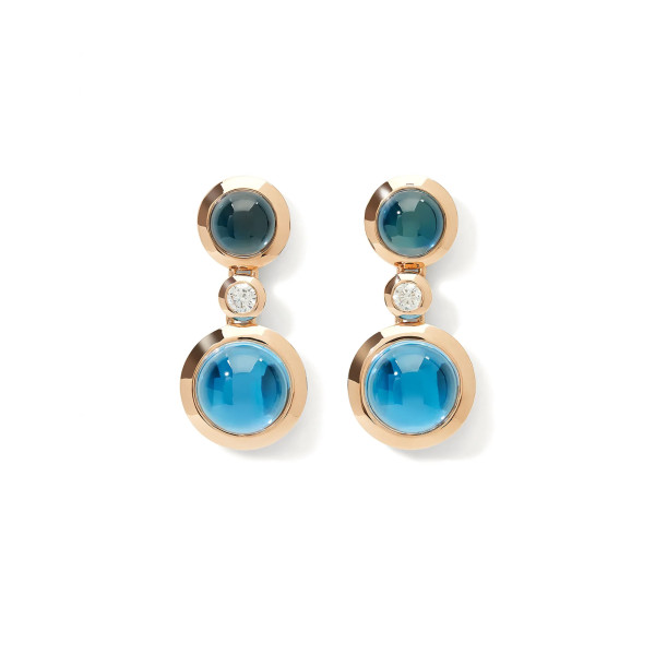 BOUTON Ohrhänger 2 Cabochons 'Sky'