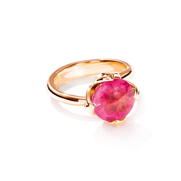 TULIP Small Ring mit Rosa Turmalin