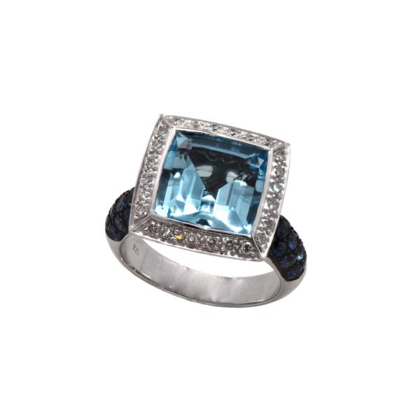 Ring Topas Saphier