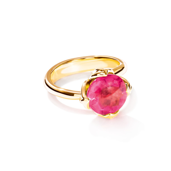 TULIP Small Ring mit Rosa Turmalin