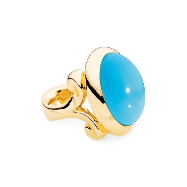 HIPPIE GLAM Ring large Türkis