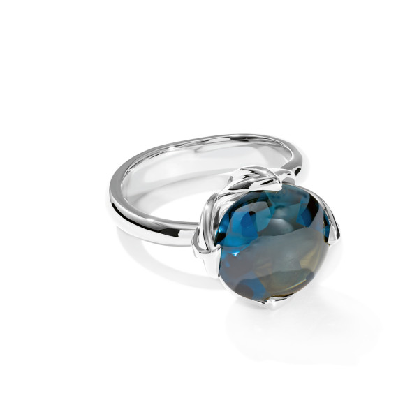 TULIP Ring Large mit London Topas