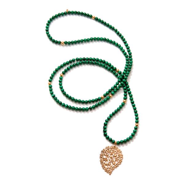 INDIA Halskette Malachite
