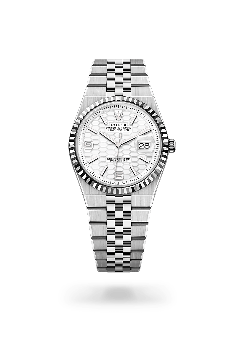 Rolex Land-Dweller 36 Herrenuhr (M127234-0001) Oyster, 36 mm, Edelstahl Oystersteel und Weißgold