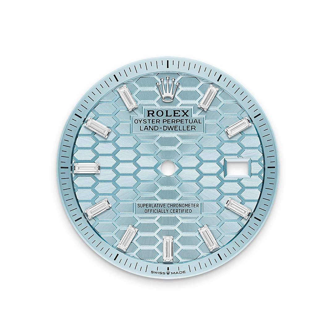 Eisblaues Zifferblatt