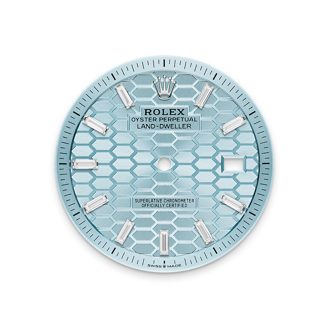 Eisblaues Zifferblatt