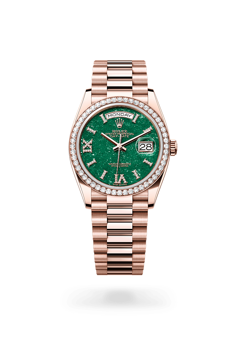 Rolex Day-Date 36 M128345RBR-0068 Herrenuhr / Damenuhr - Oyster, 36 mm, Everose-Gold mit Diamanten